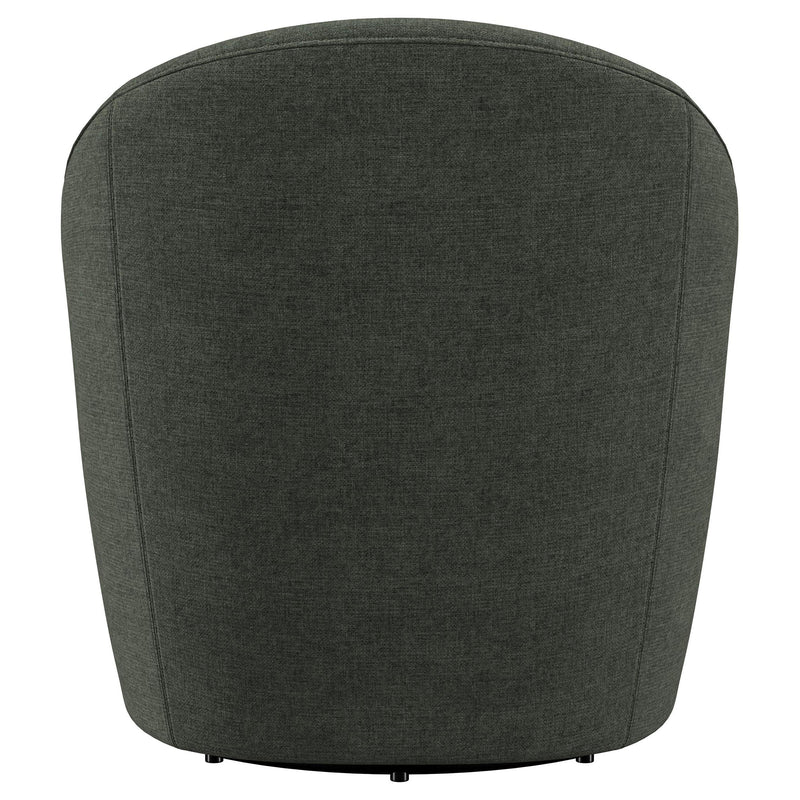  Coaster Furniture Leon 903075 Upholstered Barrel Accent Swivel Chair - Hunter Green IMAGE 6