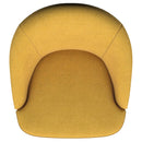  Coaster Furniture Leon 903076 Upholstered Barrel Accent Swivel Chair - Mustard Yellow IMAGE 10