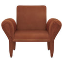  Coaster Furniture Liana 903150 Upholstered Roll Arm Accent Armchair - Rust Orange IMAGE 2