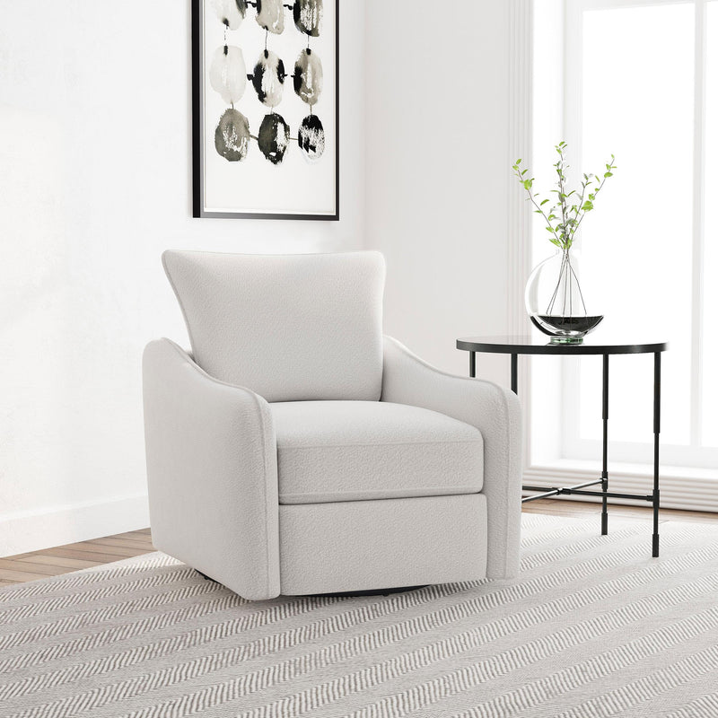  Coaster Furniture Madia 903391 Upholstered Sloped Arm Swivel Glider Chair - Vanilla IMAGE 11