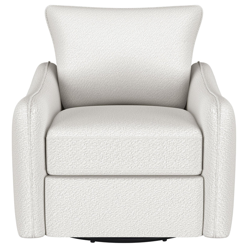  Coaster Furniture Madia 903391 Upholstered Sloped Arm Swivel Glider Chair - Vanilla IMAGE 2