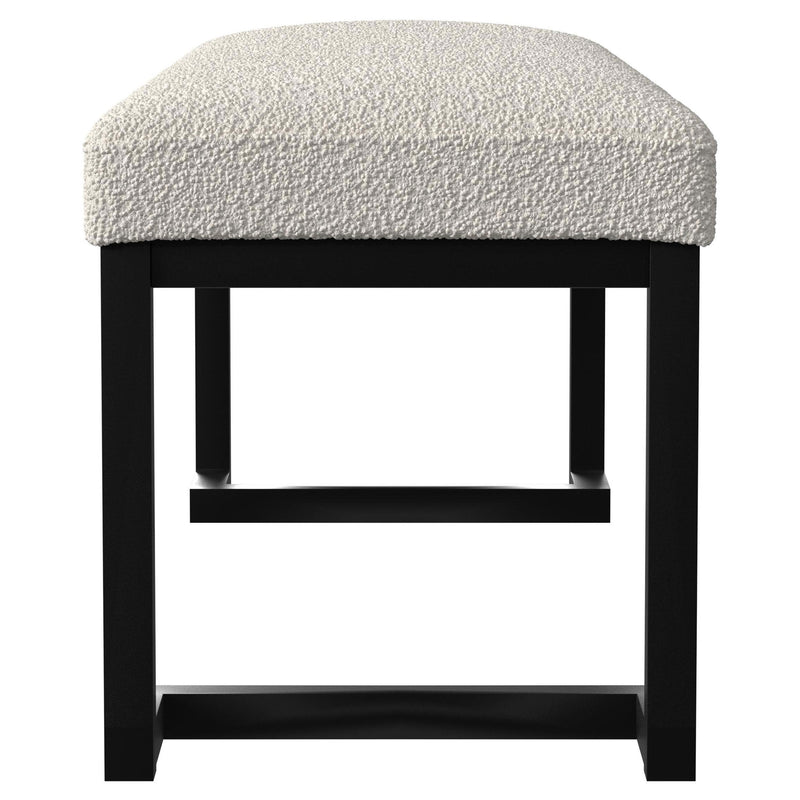  Coaster Furniture Mesa 907514 Boucle Upholstered Tufted Accent Bench - Vanilla IMAGE 4