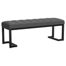  Coaster Furniture Mesa 907516 Boucle Upholstered Tufted Accent Bench - Charcoal IMAGE 1