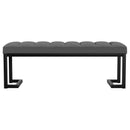  Coaster Furniture Mesa 907516 Boucle Upholstered Tufted Accent Bench - Charcoal IMAGE 2