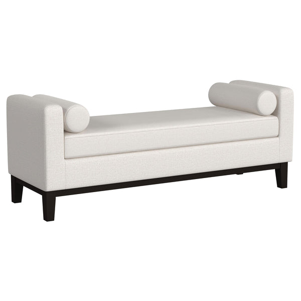  Coaster Furniture Rosie 910270 Upholstered Accent Bench with Armrests - Vanilla IMAGE 1