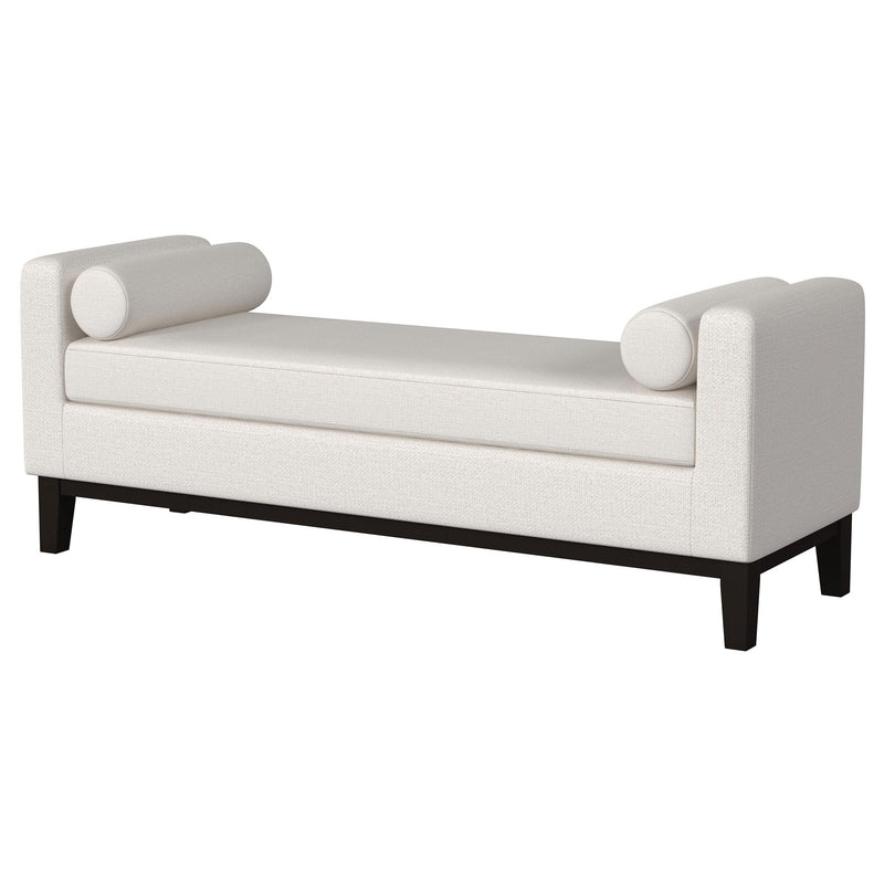  Coaster Furniture Rosie 910270 Upholstered Accent Bench with Armrests - Vanilla IMAGE 3