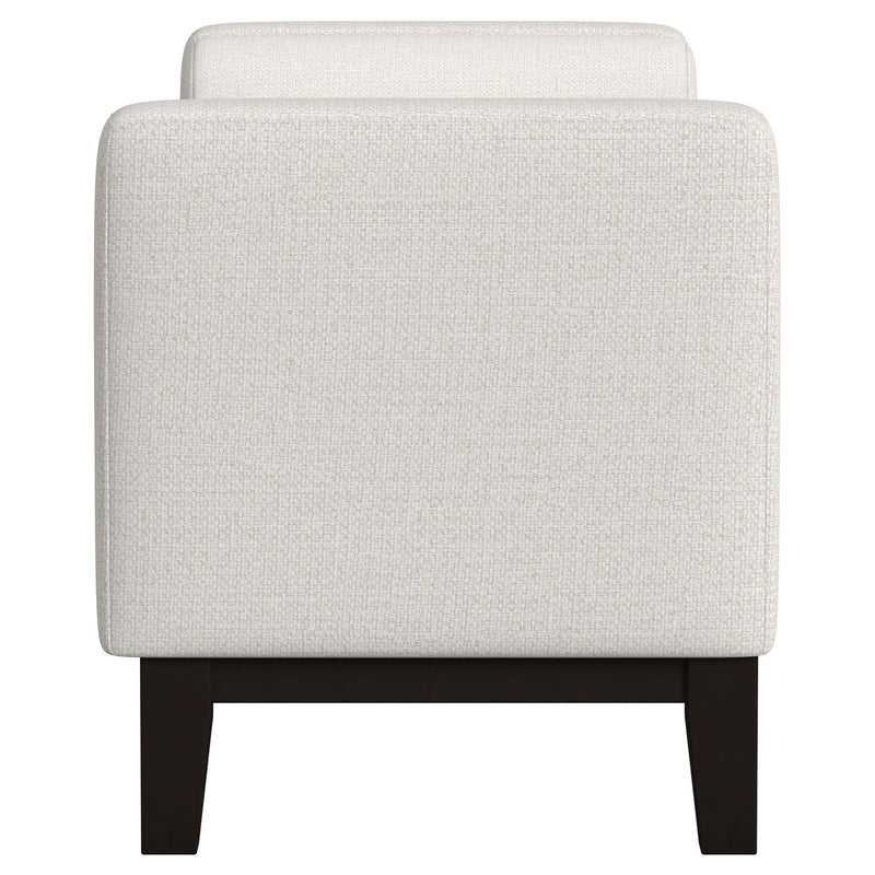  Coaster Furniture Rosie 910270 Upholstered Accent Bench with Armrests - Vanilla IMAGE 4