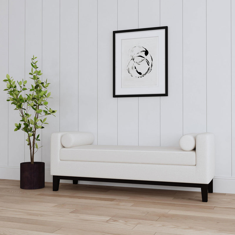  Coaster Furniture Rosie 910270 Upholstered Accent Bench with Armrests - Vanilla IMAGE 5