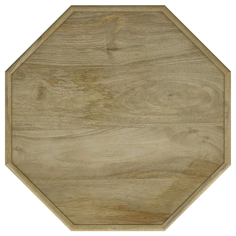  Coaster Furniture Torres 931148 Octagonal Solid Mango Wood Side Table - Natural Brown IMAGE 4