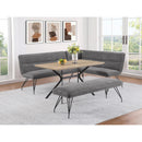  Coaster Furniture Dodson 108487 Fabric Upholstered Dining Bench - Grey IMAGE 6