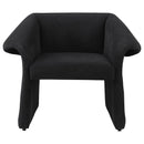  Coaster Furniture Ramsey 907524 Upholstered Sloped Arm Accent Chair - Black IMAGE 3