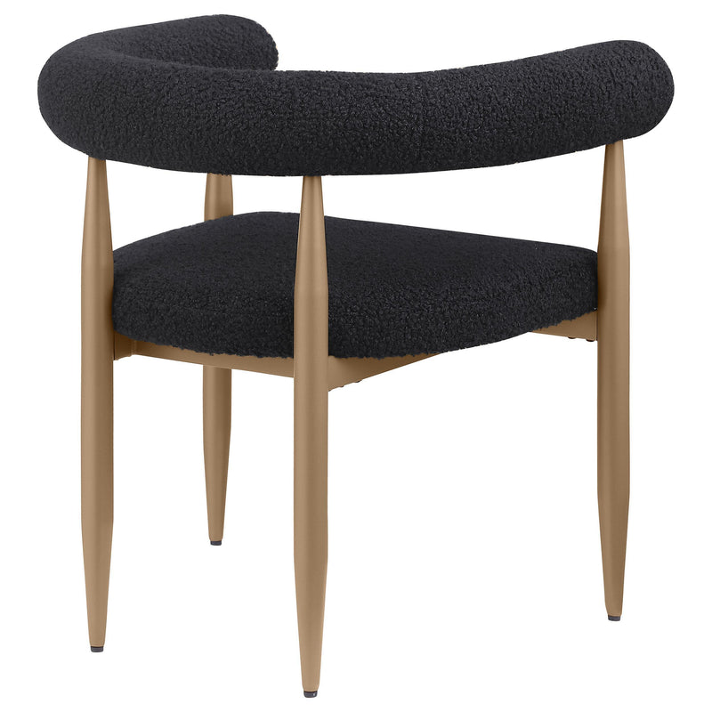  Coaster Furniture Dunmore 105762 Boucle Upholstered Dining Arm Chair - Black IMAGE 7