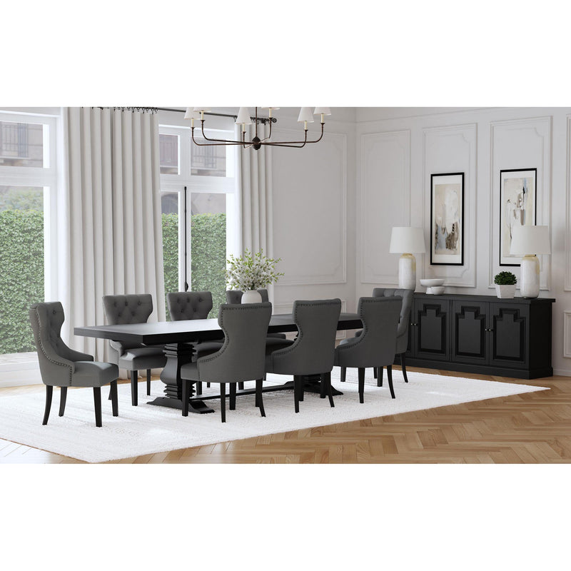  Coaster Furniture Baney 115562 Fabric Upholstered Dining Side Chair - Grey and Black IMAGE 10