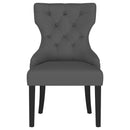  Coaster Furniture Baney 115562 Fabric Upholstered Dining Side Chair - Grey and Black IMAGE 2