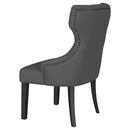  Coaster Furniture Baney 115562 Fabric Upholstered Dining Side Chair - Grey and Black IMAGE 5