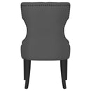  Coaster Furniture Baney 115562 Fabric Upholstered Dining Side Chair - Grey and Black IMAGE 6
