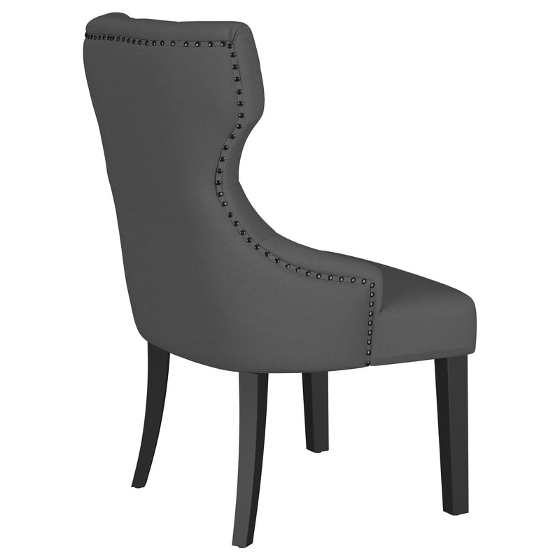  Coaster Furniture Baney 115562 Fabric Upholstered Dining Side Chair - Grey and Black IMAGE 7