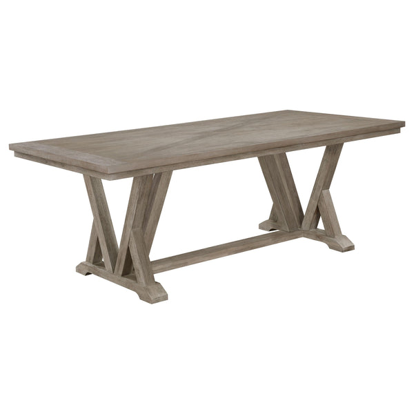  Coaster Furniture Cornelia 107441 Rectangular 82-inch Dining Table - Coastal Grey IMAGE 1
