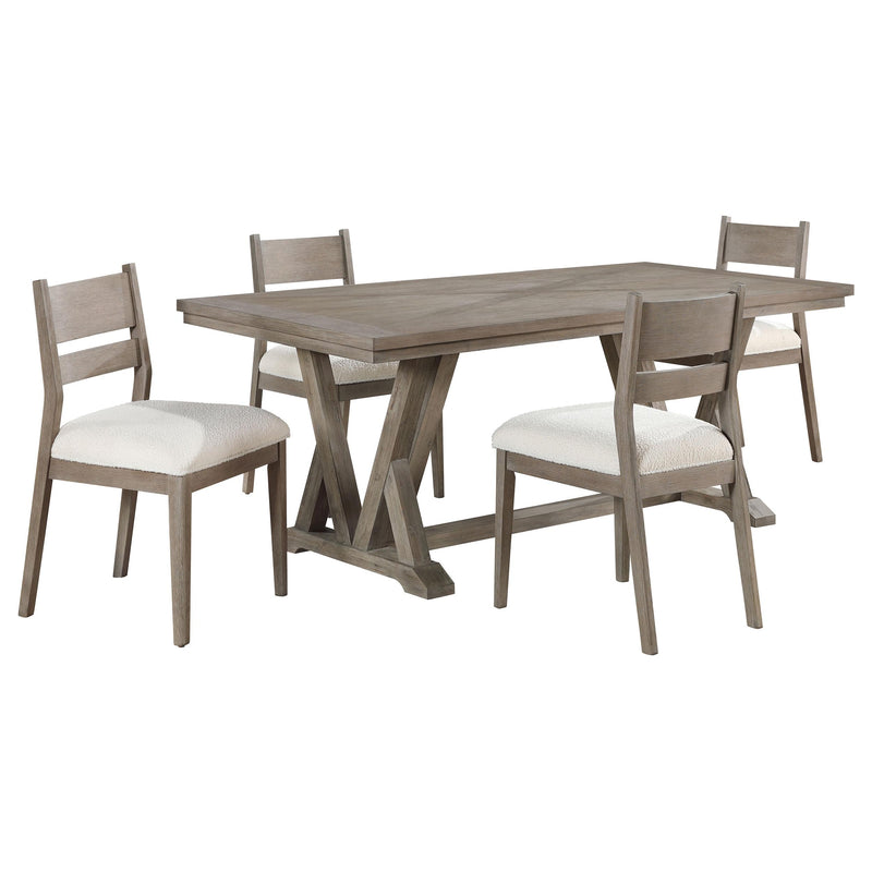  Coaster Furniture Cornelia 107441 Rectangular 82-inch Dining Table - Coastal Grey IMAGE 6