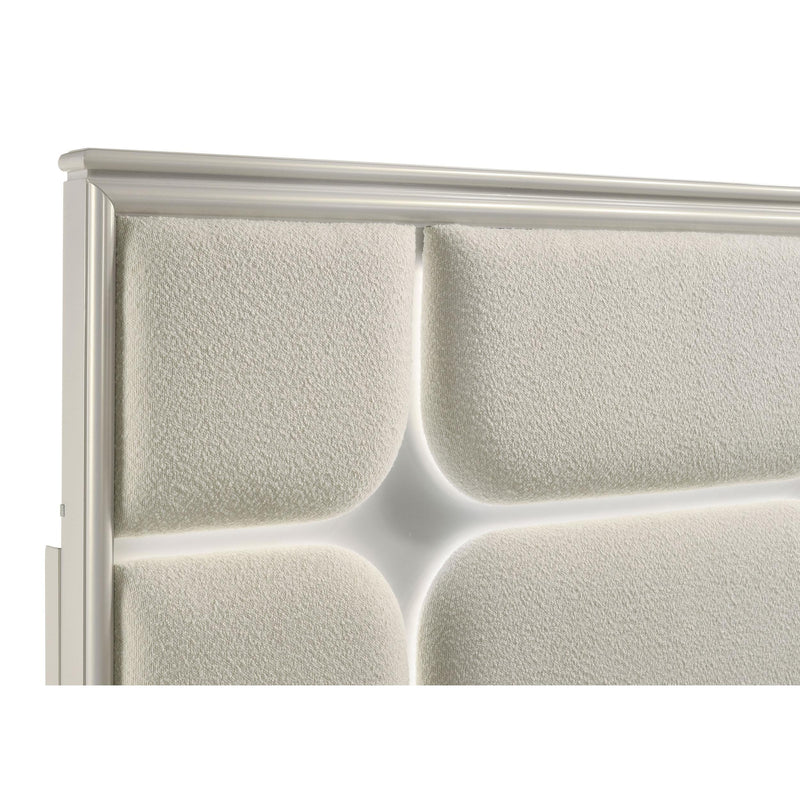  Coaster Furniture Olivia 224951Q Queen Panel Bed LED Headboard - Pearl White IMAGE 5