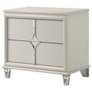  Coaster Furniture Olivia 224952 2-Drawer Nightstand Bedside Table - Pearl White IMAGE 4