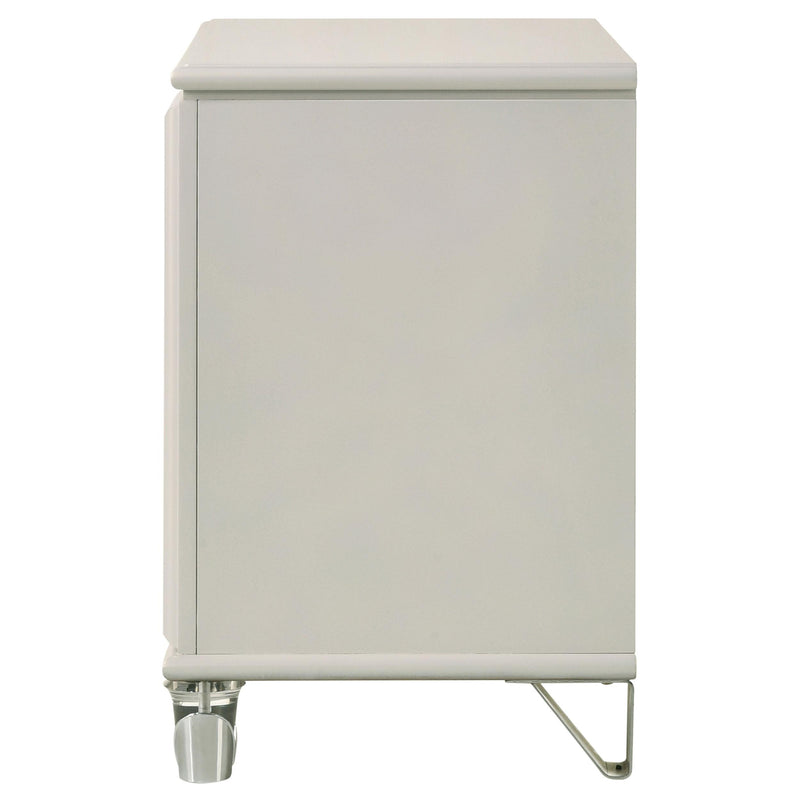  Coaster Furniture Olivia 224952 2-Drawer Nightstand Bedside Table - Pearl White IMAGE 5