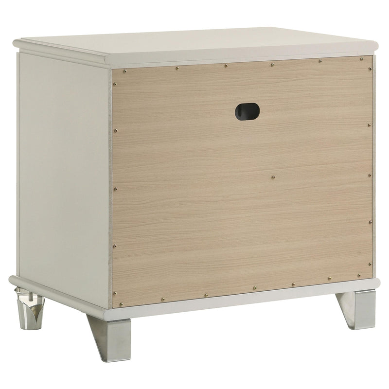  Coaster Furniture Olivia 224952 2-Drawer Nightstand Bedside Table - Pearl White IMAGE 6