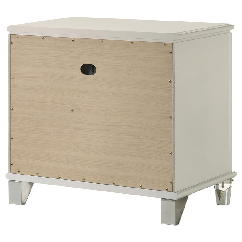  Coaster Furniture Olivia 224952 2-Drawer Nightstand Bedside Table - Pearl White IMAGE 8