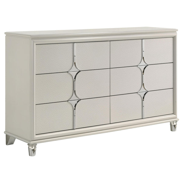  Coaster Furniture Olivia 224953 6-Drawer Dresser Cabinet - Pearl White IMAGE 1