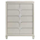  Coaster Furniture Olivia 224955 5-Drawer Bedroom Chest of Drawers - Pearl White IMAGE 3