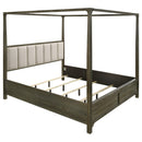  Coaster Furniture Gran Park 224931Q Queen Canopy Bed - Dark Cocoa IMAGE 3