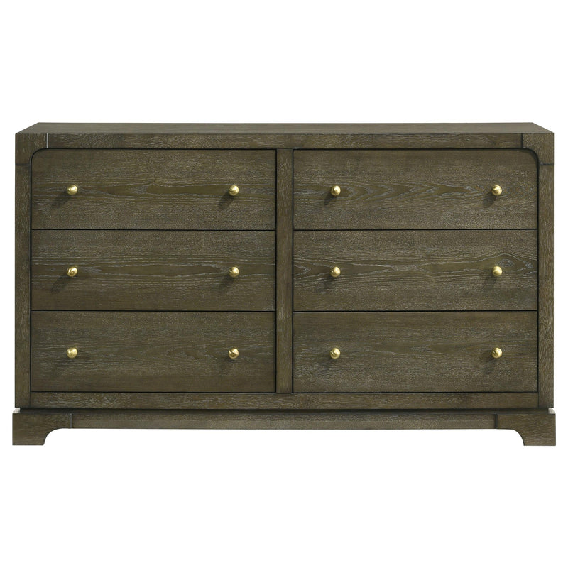  Coaster Furniture Gran Park 224933 6-Drawer Dresser Cabinet - Dark Cocoa IMAGE 3