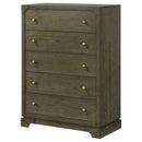  Coaster Furniture Gran Park 224935 5-Drawer Bedroom Chest of Drawers - Dark Cocoa IMAGE 4
