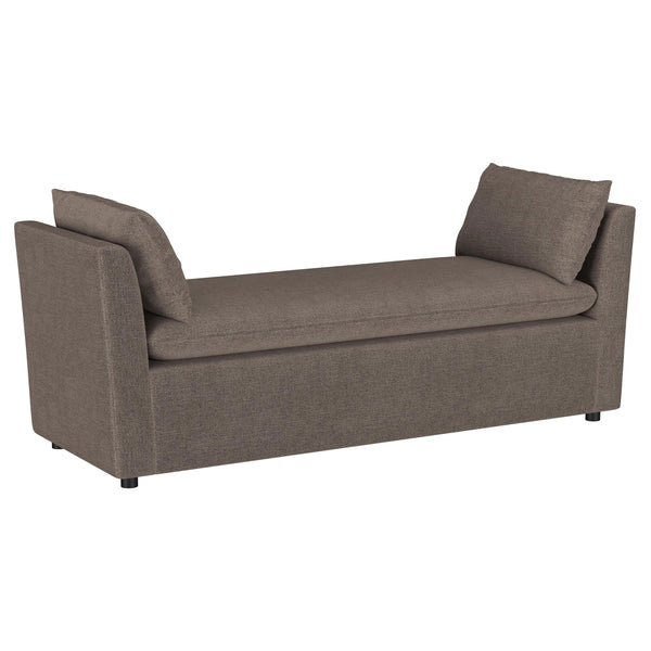  Coaster Furniture Robin 910280 Upholstered Accent Bench with Armrests - Brown IMAGE 1