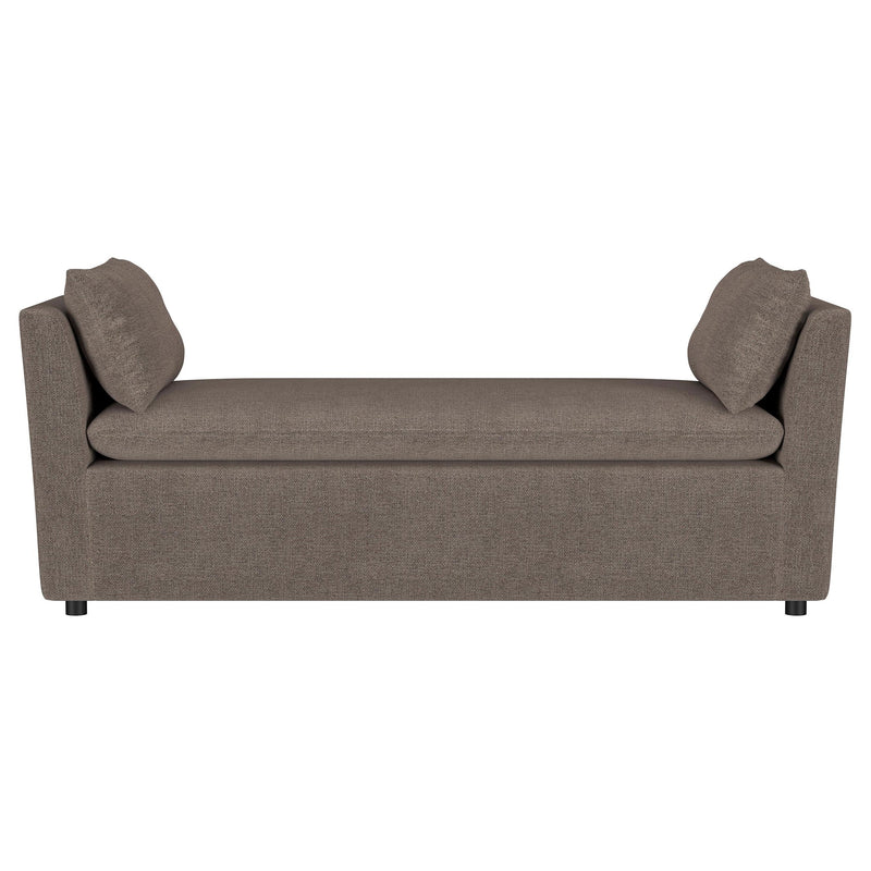  Coaster Furniture Robin 910280 Upholstered Accent Bench with Armrests - Brown IMAGE 2