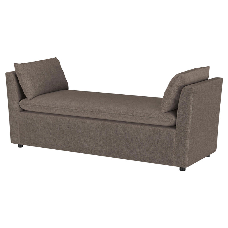 Coaster Furniture Robin 910280 Upholstered Accent Bench with Armrests - Brown IMAGE 3
