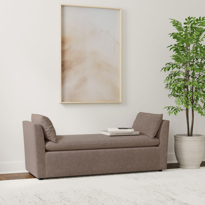  Coaster Furniture Robin 910280 Upholstered Accent Bench with Armrests - Brown IMAGE 6