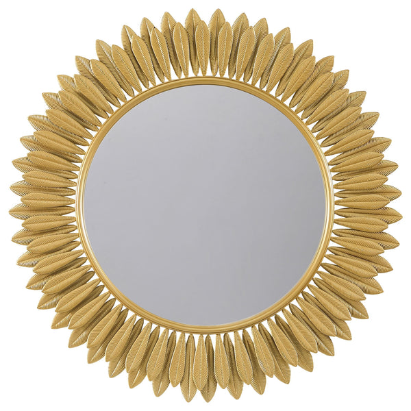  Coaster Furniture Tuscany 961449 35 x 35 Inch Sunburst Wall Mirror - Gold IMAGE 1