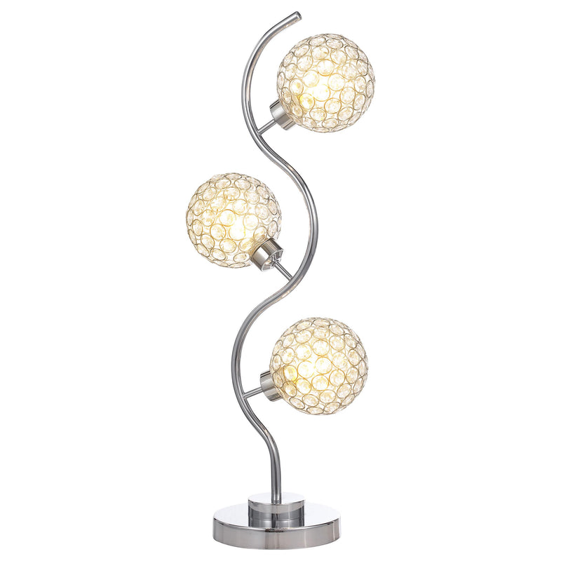  Coaster Furniture Amberley 920232 33-inch 3-light Curvy Metal Table Lamp - Silver IMAGE 2