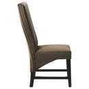  Coaster Furniture Barrand 106388 Upholstered Dining Side Chair - Chocolate IMAGE 8