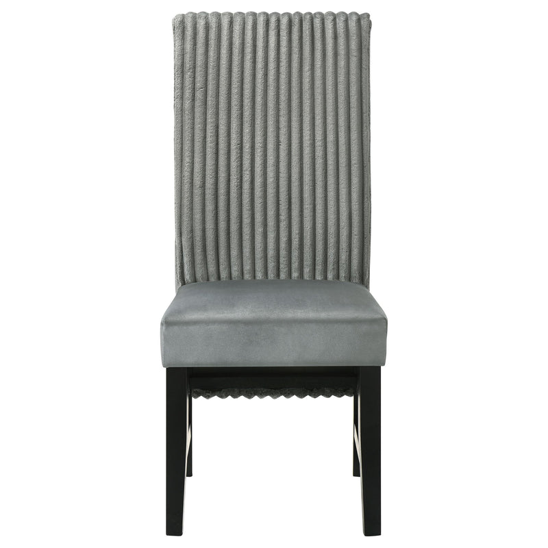  Coaster Furniture Barrand 106389 Upholstered Dining Side Chair - Grey IMAGE 3