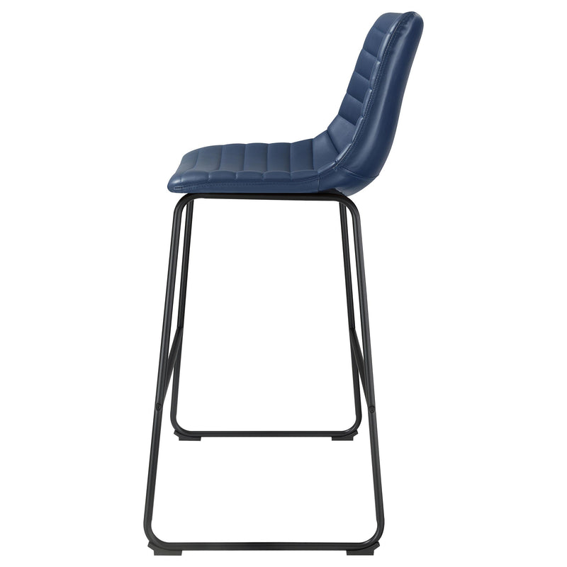  Coaster Furniture Zuni 107209 Faux Leather Upholstered Bar Chair - Blue IMAGE 5