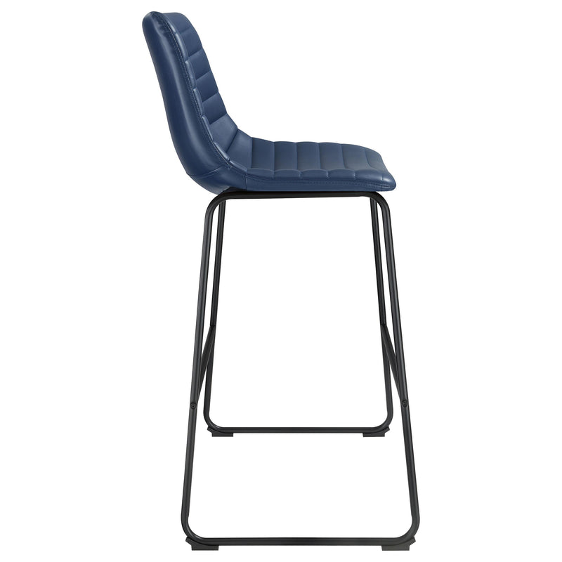  Coaster Furniture Zuni 107209 Faux Leather Upholstered Bar Chair - Blue IMAGE 8