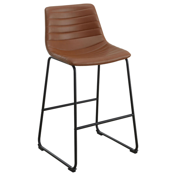  Coaster Furniture Zuni 107218 Upholstered Counter Height Chair - Saddle IMAGE 1