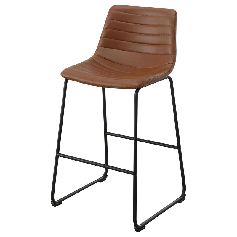  Coaster Furniture Zuni 107218 Upholstered Counter Height Chair - Saddle IMAGE 4
