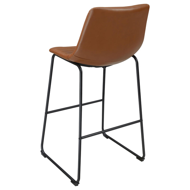  Coaster Furniture Zuni 107218 Upholstered Counter Height Chair - Saddle IMAGE 6