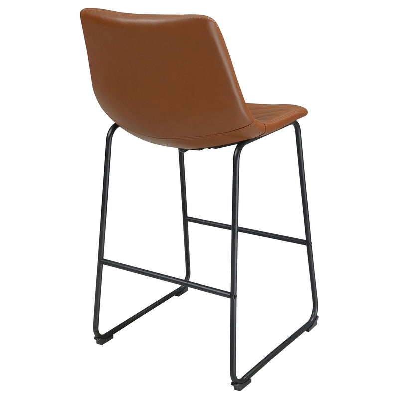  Coaster Furniture Zuni 107219 Faux Leather Upholstered Bar Chair - Saddle IMAGE 7