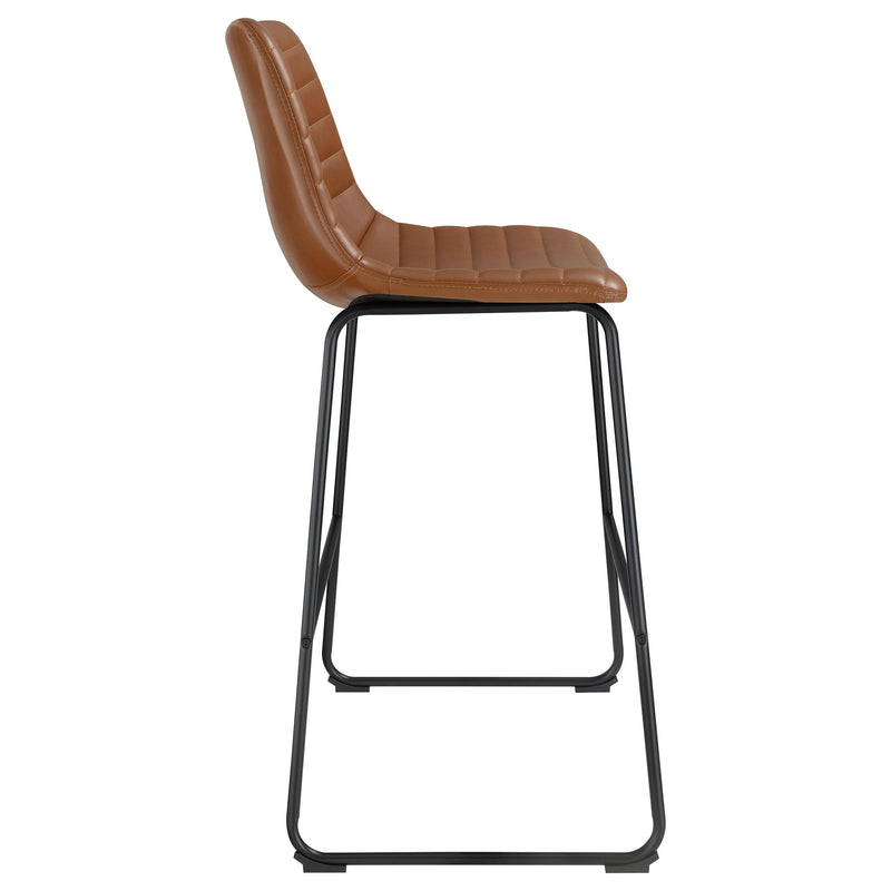  Coaster Furniture Zuni 107219 Faux Leather Upholstered Bar Chair - Saddle IMAGE 8