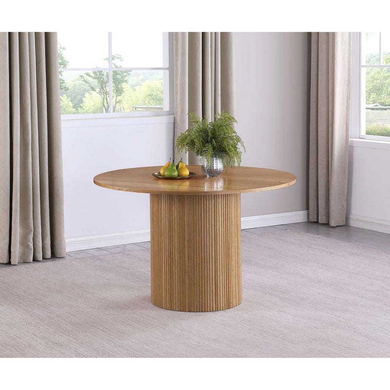  Coaster Furniture Bradbury 107350 Round 48-inch Wood Top Dining Table - Natural IMAGE 3