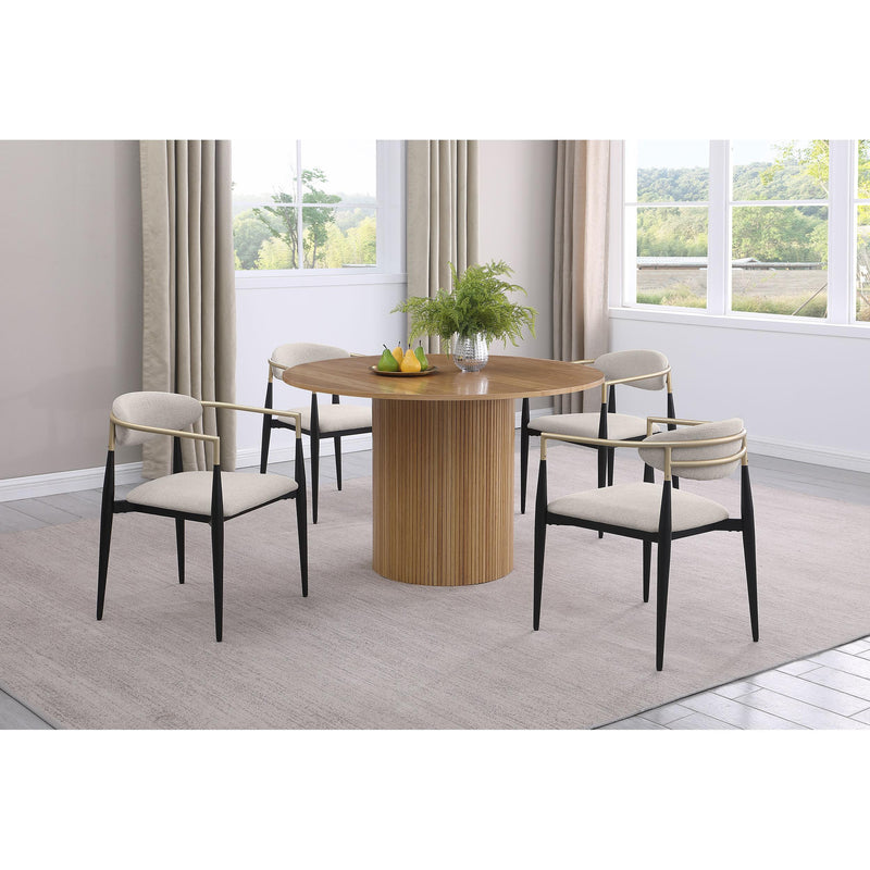  Coaster Furniture Bradbury 107350 Round 48-inch Wood Top Dining Table - Natural IMAGE 4